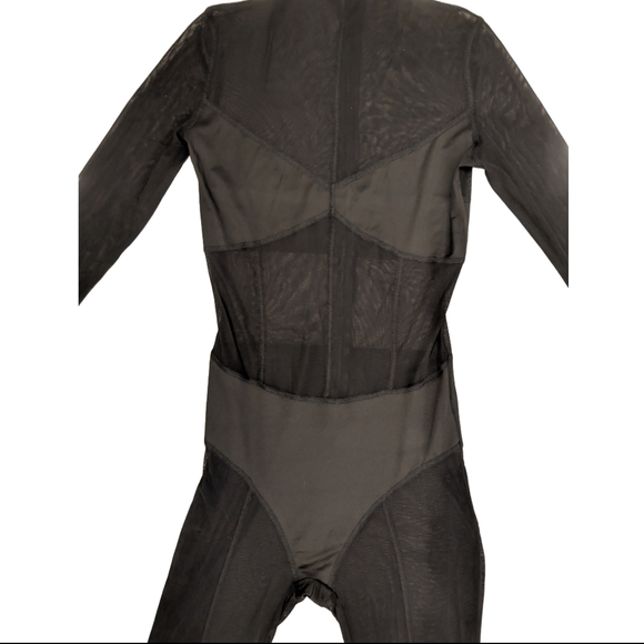 Sheer Long Sleeve Black Bodysuit - Picture 6 of 14